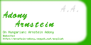 adony arnstein business card